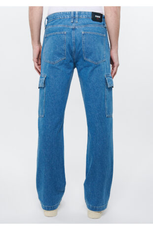 جین آبی فاق نرمال مردانه ماوی | 10133