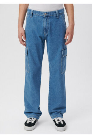 جین آبی فاق نرمال مردانه ماوی | 10133