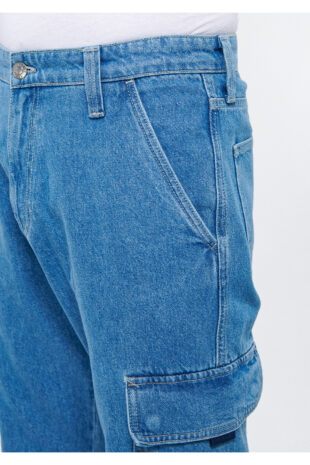 جین آبی فاق نرمال مردانه ماوی | 10133