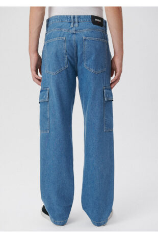 جین آبی فاق نرمال مردانه ماوی | 10133