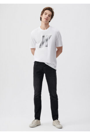 شلوار خاکستری فاق نرمال مردانه ماوی | 422