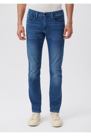 شلوار آبی فاق نرمال مردانه ماوی | 422