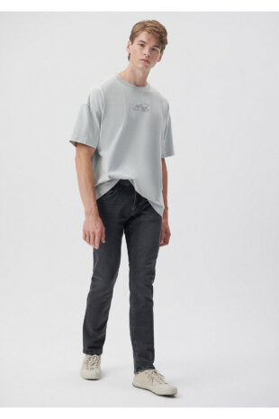 شلوار خاکستری فاق نرمال مردانه ماوی | 422