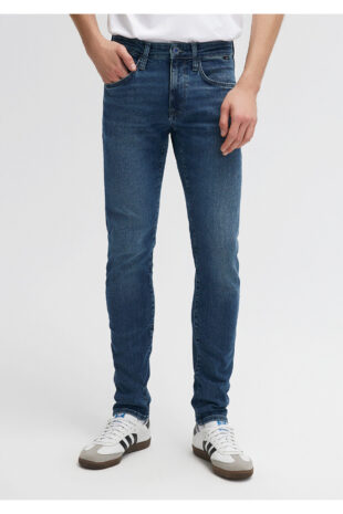 شلوار آبی فاق نرمال مردانه ماوی | 422