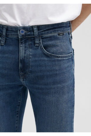 شلوار آبی فاق نرمال مردانه ماوی | 422