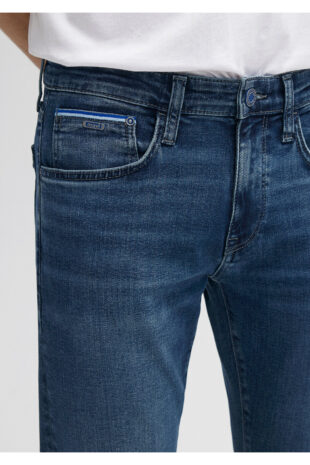 شلوار آبی فاق نرمال مردانه ماوی | 422