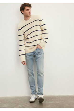 جین متالیک فاق نرمال مردانه ماوی | 424