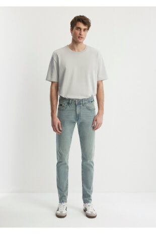 جین متالیک فاق نرمال مردانه ماوی | 424