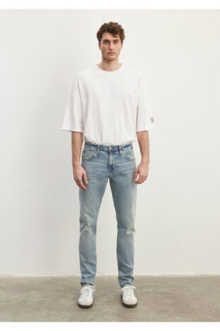 جین متالیک فاق نرمال مردانه ماوی | 424