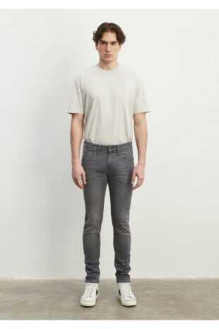 جین متالیک فاق نرمال مردانه ماوی | 424