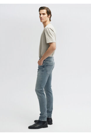 جین خاکستری فاق نرمال مردانه ماوی | 1070