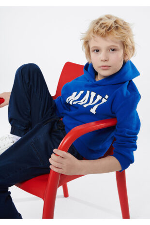 شلوار آبی فاق نرمال پسرانه ماوی | 60014