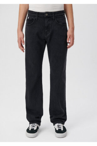 جین خاکستری فاق نرمال مردانه ماوی | 10039