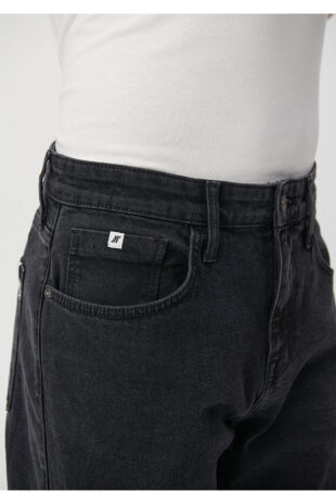 جین خاکستری فاق نرمال مردانه ماوی | 10039