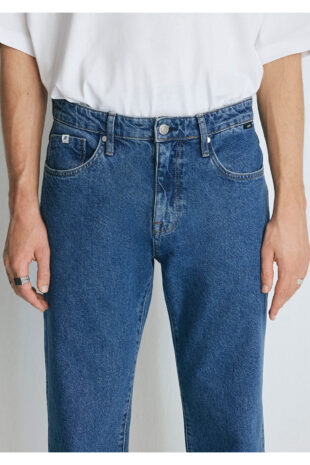 جین آبی فاق نرمال مردانه ماوی | 10039