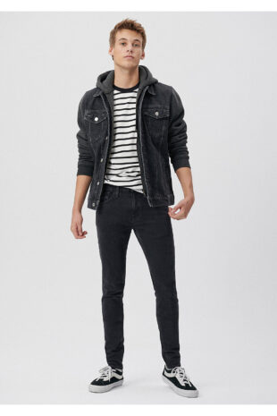 جین خاکستری فاق نرمال مردانه ماوی | 76235214