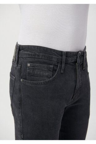 جین خاکستری فاق نرمال مردانه ماوی | 76235214