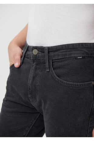 جین خاکستری فاق نرمال مردانه ماوی | 76235214