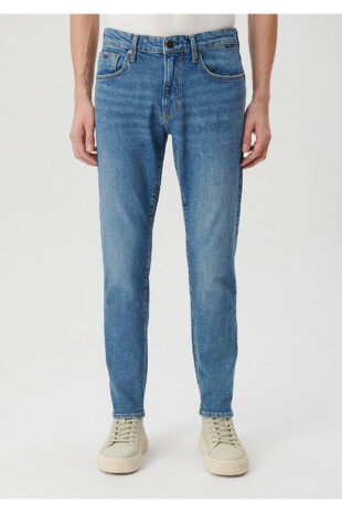 جین آبی فاق نرمال مردانه ماوی | 10172