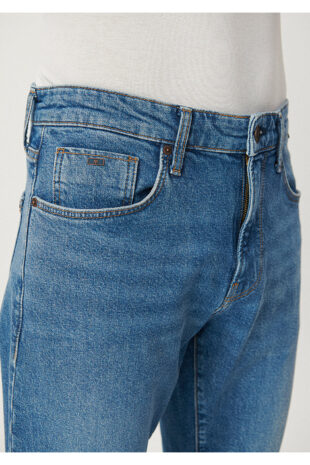 جین آبی فاق نرمال مردانه ماوی | 10172