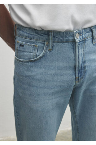 جین آبی فاق نرمال مردانه ماوی | 10172