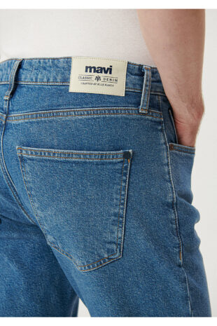 جین آبی فاق نرمال مردانه ماوی | 10172