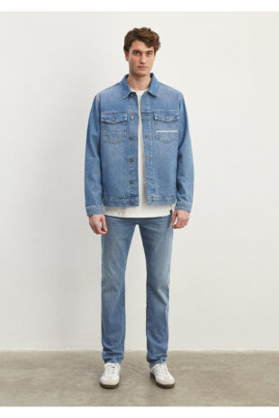 جین آبی فاق نرمال مردانه ماوی | TYC0D8EF92FA369430