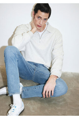 جین آبی فاق نرمال مردانه ماوی | 810