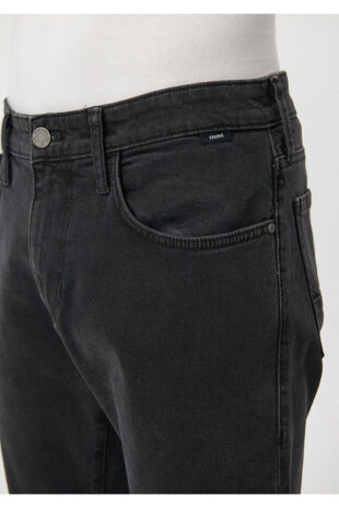 جین خاکستری فاق نرمال مردانه ماوی | 810