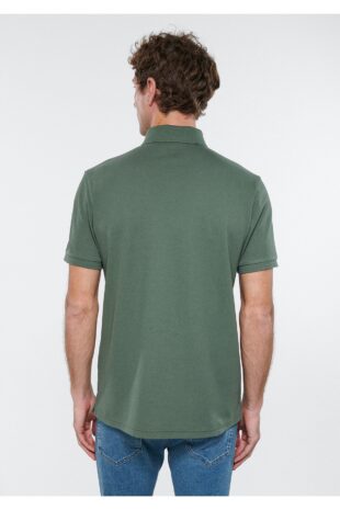 تیشرت یقه پولو سبز آستین استاندارد مردانه ماوی | 063247-33198