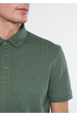 تیشرت یقه پولو سبز آستین استاندارد مردانه ماوی | 063247-33198