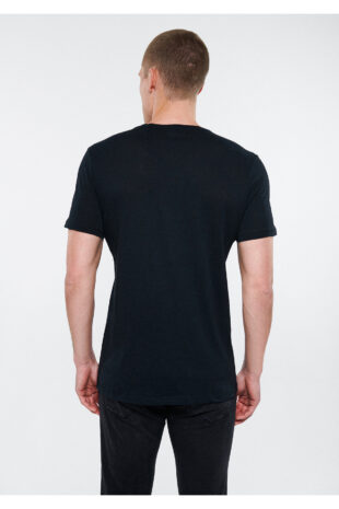 تی شرت سیاه آستین استاندارد مردانه ماوی | 064681-900