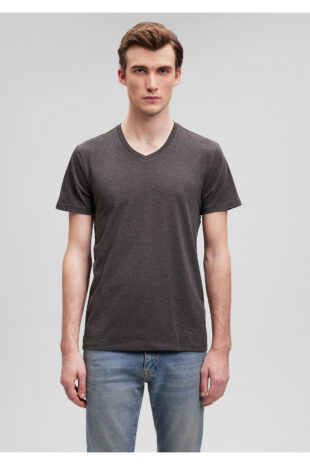 تی شرت خاکستری فاق نرمال آستین استاندارد مردانه ماوی | 061748-24398