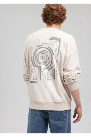 سویشرت خاکستری آستین استاندارد مردانه ماوی | 0S10123