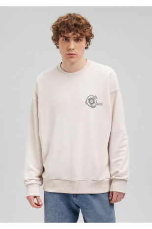 سویشرت خاکستری آستین استاندارد مردانه ماوی | 0S10123