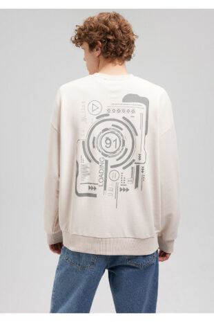 سویشرت خاکستری آستین استاندارد مردانه ماوی | 0S10123