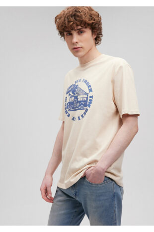 تی شرت بژ فاق نرمال مردانه ماوی | TYCPTNQQWN170738812431979