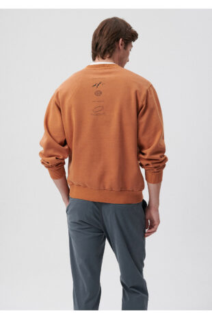 سویشرت قهوه ای آستین استاندارد مردانه ماوی | 0S10009