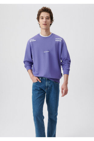 سویشرت بنفش آستین استاندارد مردانه ماوی | 611623