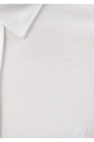 پیراهن سفید آستین استاندارد مردانه ماوی | 210294