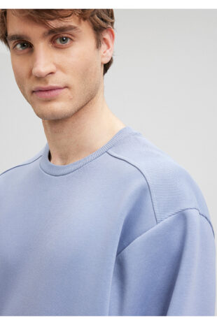 سویشرت آبی آستین استاندارد مردانه ماوی | 0S10091