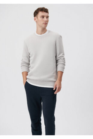 سویشرت خاکستری آستین استاندارد مردانه ماوی | 610060