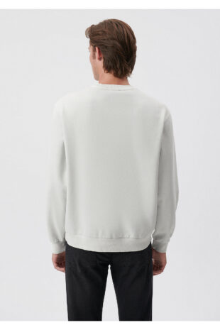 سویشرت خاکستری آستین استاندارد مردانه ماوی | 0S10023