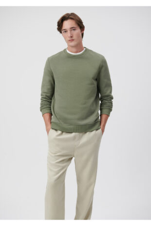 سویشرت سبز آستین استاندارد مردانه ماوی | 610060