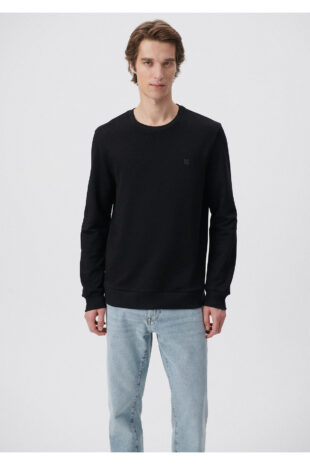 سویشرت سیاه آستین استاندارد مردانه ماوی | 065751-900