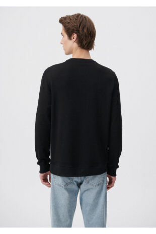 سویشرت سیاه آستین استاندارد مردانه ماوی | 065751-900