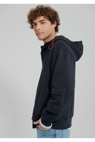 سویشرت سیاه آستین استاندارد مردانه ماوی | 0S10097