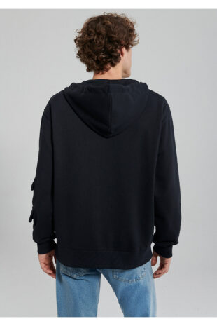 سویشرت سیاه آستین استاندارد مردانه ماوی | 0S10097