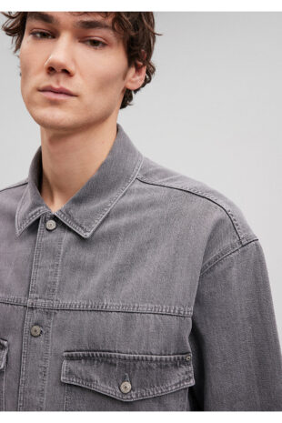 پیراهن خاکستری مردانه ماوی | 211048