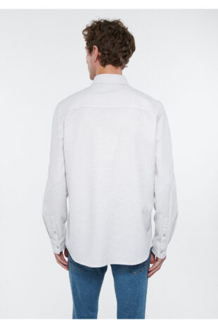 پیراهن خاکستری آستین استاندارد مردانه ماوی | 8810217